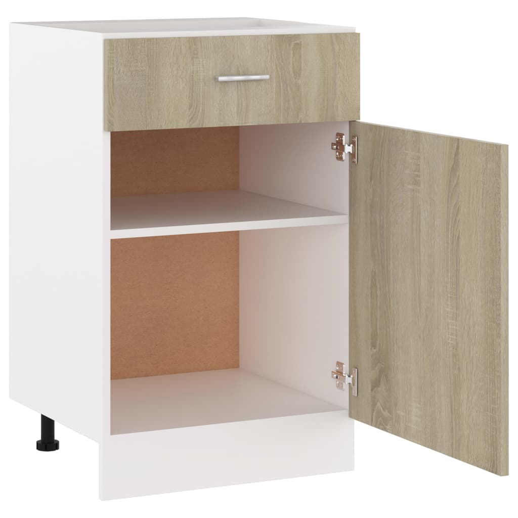 Schubunterschrank Lyon Sonoma-Eiche 50x46x81,5 cm Holzwerkstoff