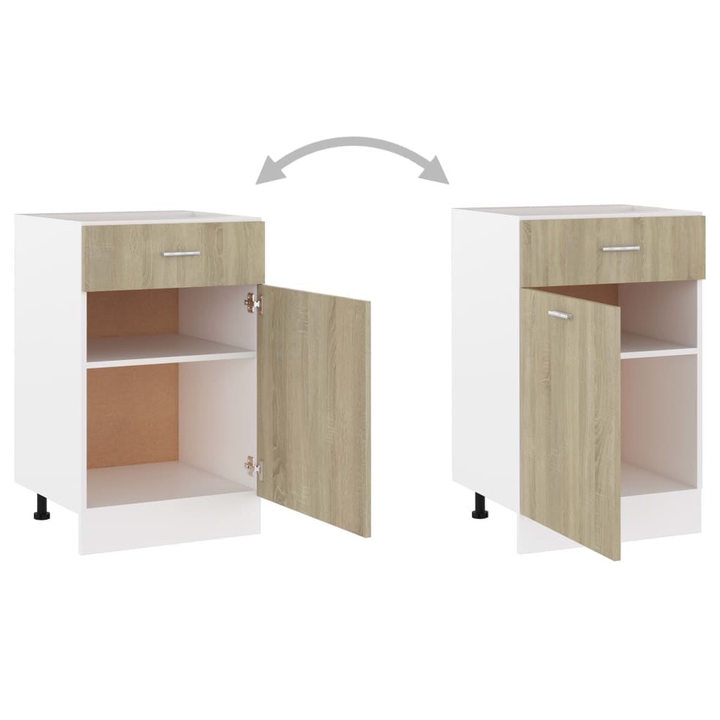 Schubunterschrank Lyon Sonoma-Eiche 50x46x81,5 cm Holzwerkstoff