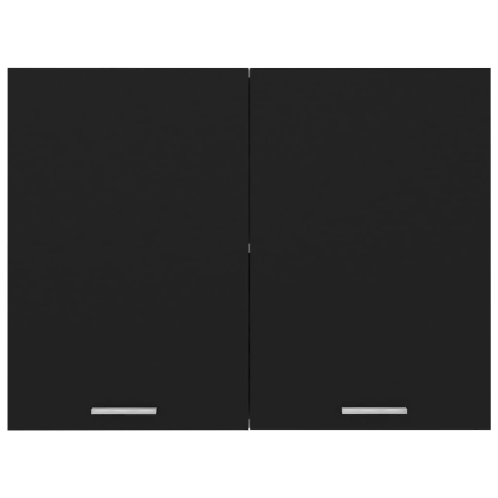 Hängeschrank Lyon Schwarz 80x31x60 cm Holzwerkstoff