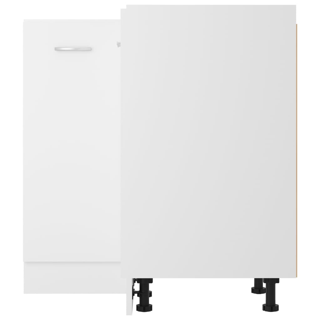 Eckunterschrank Lyon Weiß 75,5x75,5x81,5 cm Holzwerkstoff