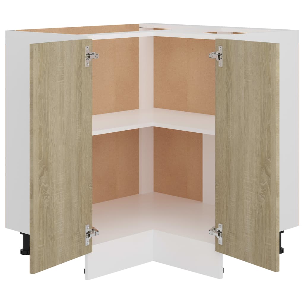 Eckunterschrank Lyon Sonoma-Eiche 75,5x75,5x81,5 cm Holzwerkstoff