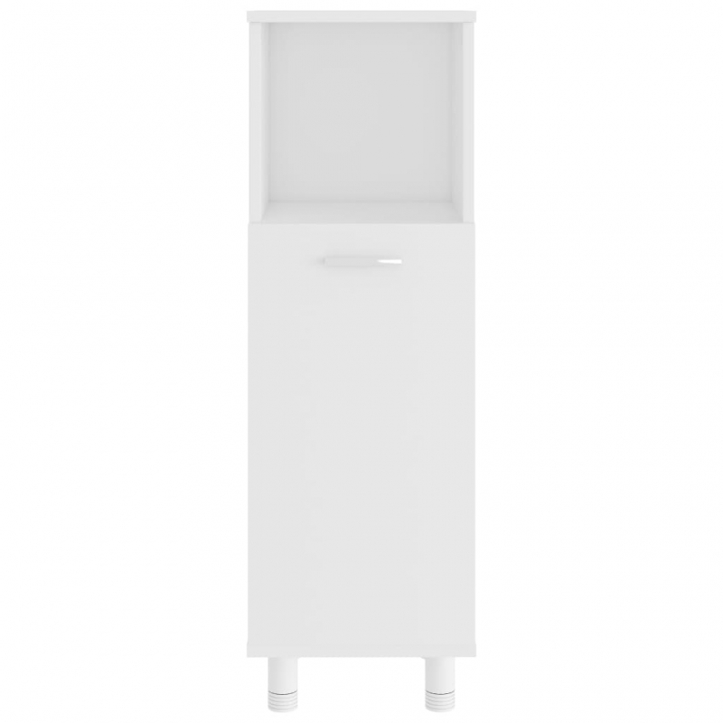 Badezimmerschrank Weiß 30x30x95 cm Holzwerkstoff