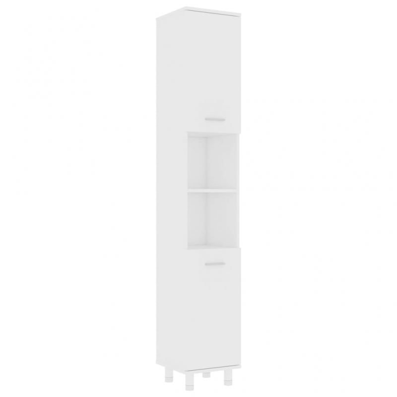 Badezimmerschrank Weiß 30x30x179 cm Holzwerkstoff