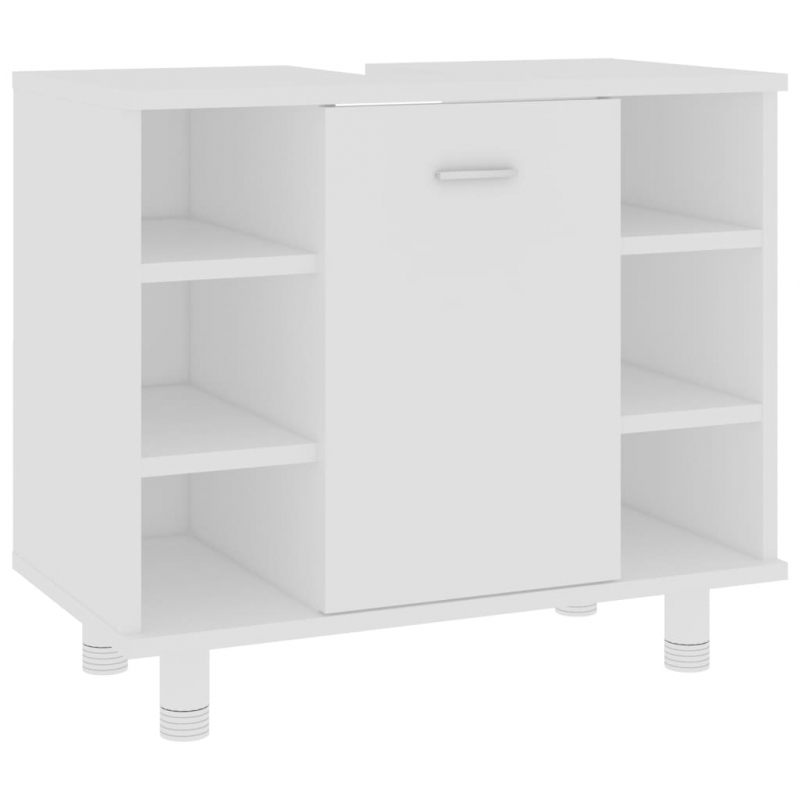 Badezimmerschrank Weiß 60x32x53,5 cm Holzwerkstoff