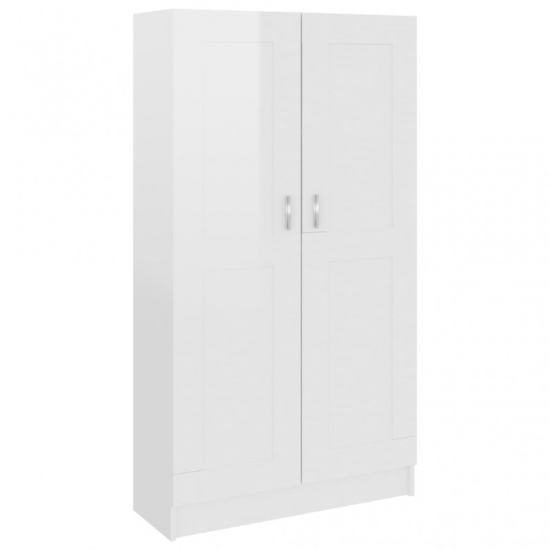 Bücherschrank Hochglanz-Weiß 82,5x30,5x150 cm Holzwerkstoff