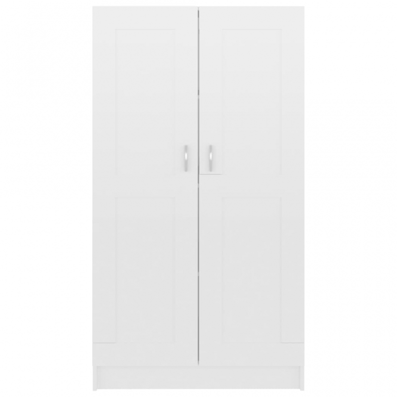 Bücherschrank Hochglanz-Weiß 82,5x30,5x150 cm Holzwerkstoff