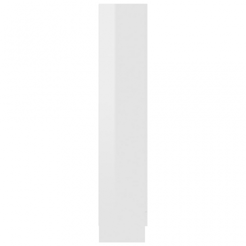 Bücherschrank Hochglanz-Weiß 82,5x30,5x150 cm Holzwerkstoff