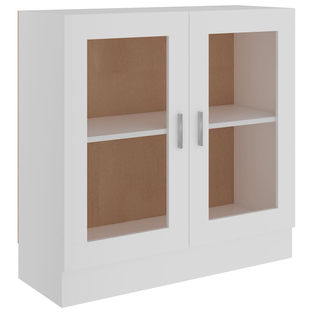 Vitrinenschrank Weiß 82,5x30,5x80 cm Holzwerkstoff