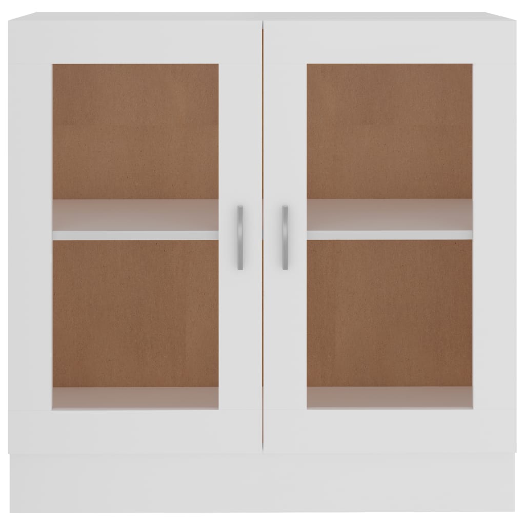 Vitrinenschrank Weiß 82,5x30,5x80 cm Holzwerkstoff