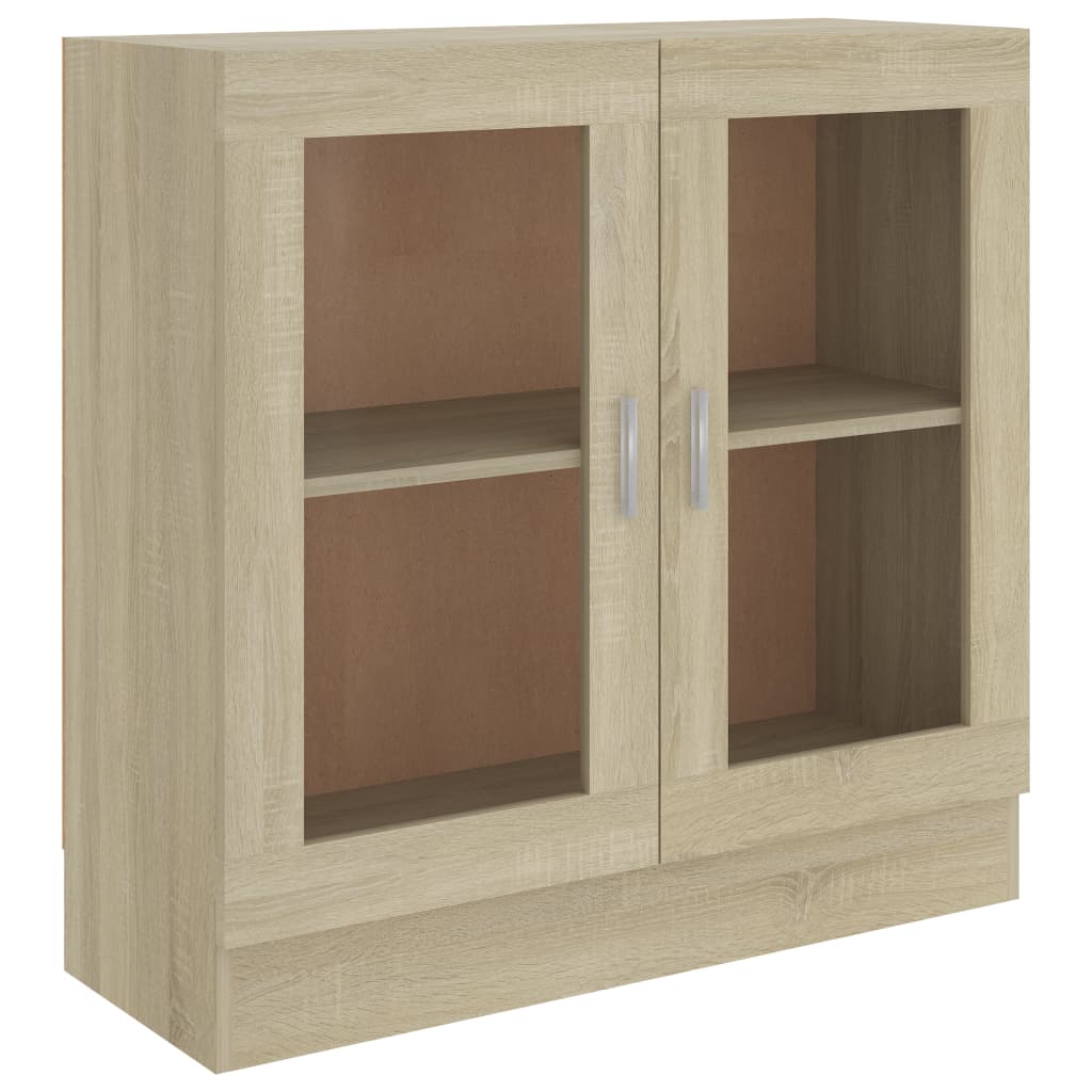 Vitrinenschrank Sonoma-Eiche 82,5x30,5x80 cm Holzwerkstoff