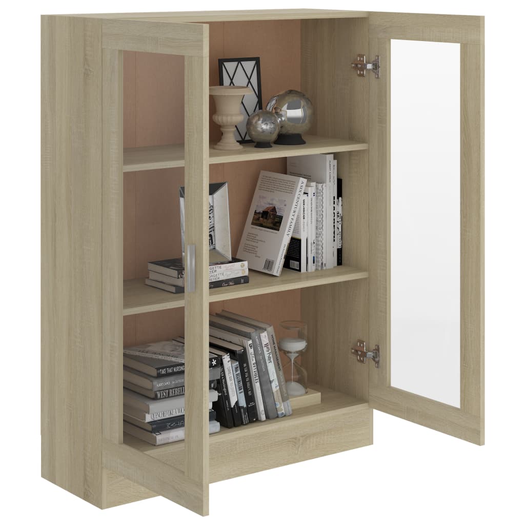 Vitrinenschrank Sonoma-Eiche 82,5x30,5x115 cm Holzwerkstoff