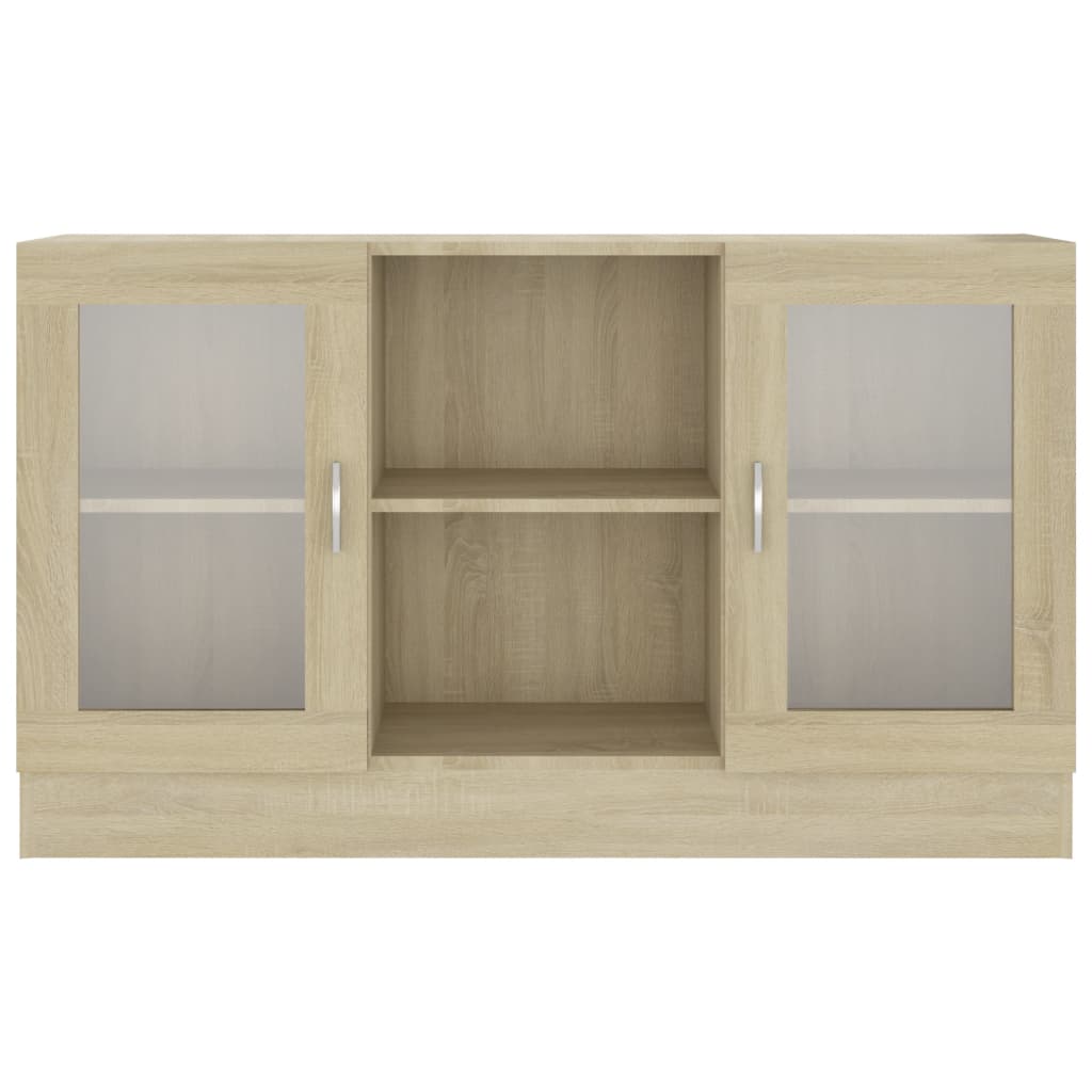 Vitrinenschrank Sonoma-Eiche 120x30,5x70 cm Holzwerkstoff