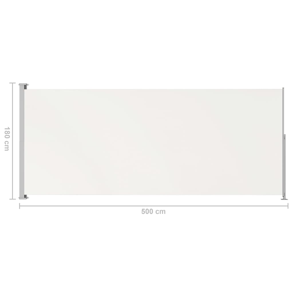 Seitenmarkise Ausziehbar 180x500 cm Creme