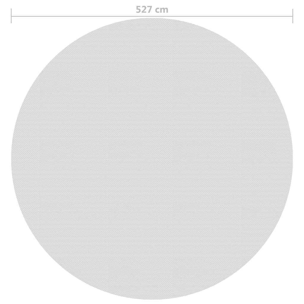 Treibende Pool-Solarplane PE 527 cm Grau