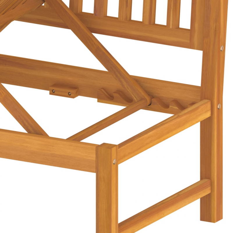 vidaxL Tagesbett mit Cremeweißen Kissen 200x60x75 cm Massivholz Akazie