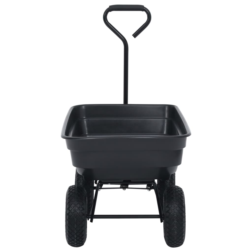 Garten-Kippwagen 300 kg 75 L Schwarz