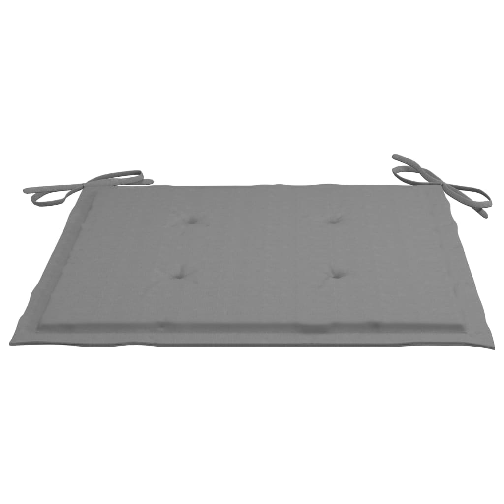 Gartenstuhl-Kissen 2 Stk. Grau 40x40x4 cm Oxford-Gewebe