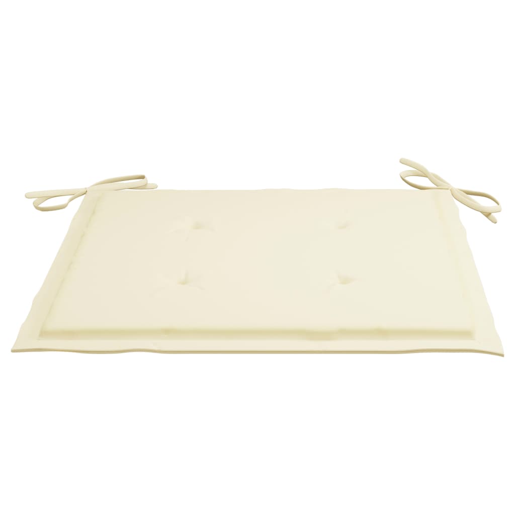 Gartenstuhl-Kissen 6 Stk. Creme 40x40x4 cm Oxford-Gewebe