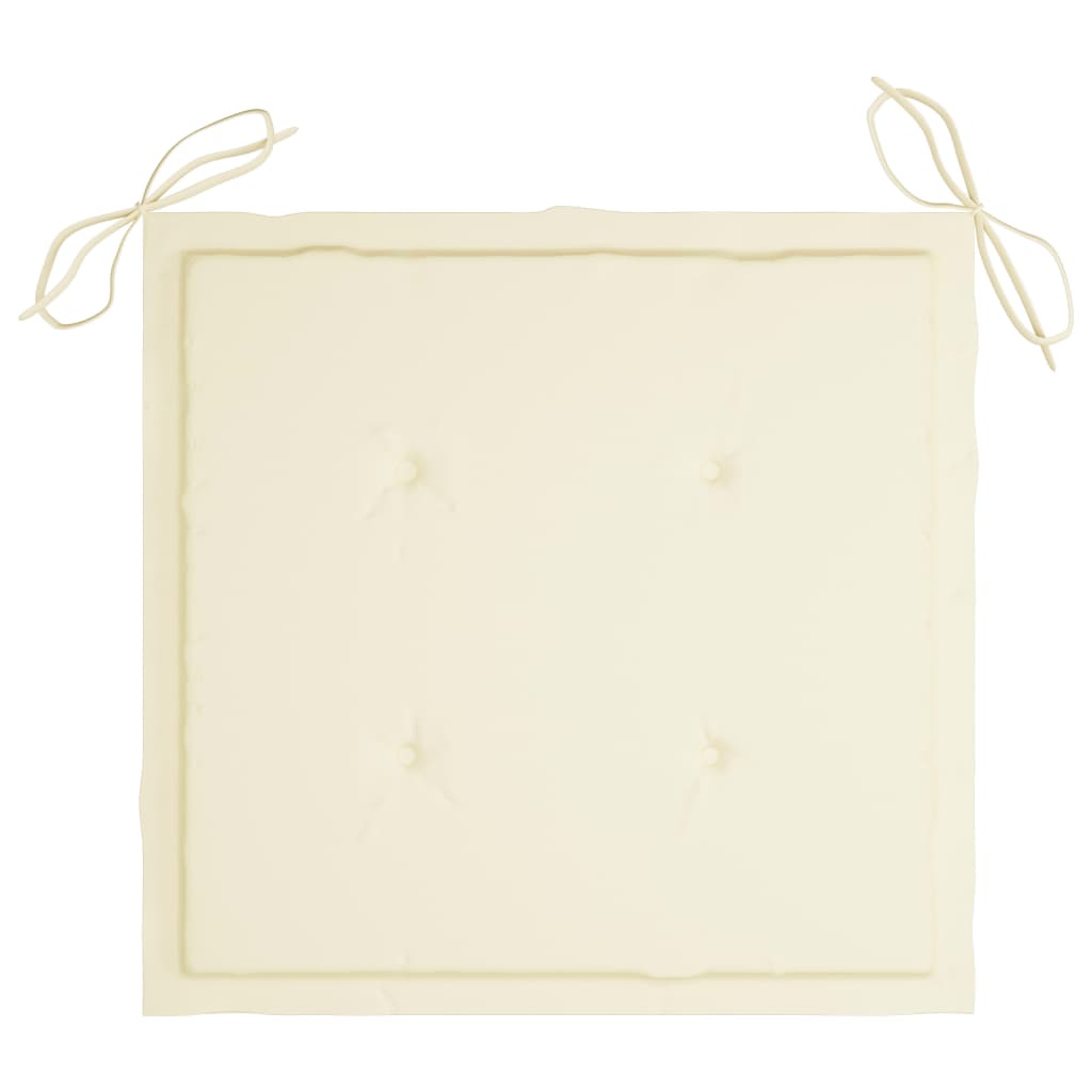 Gartenstuhl-Kissen 6 Stk. Creme 40x40x4 cm Oxford-Gewebe