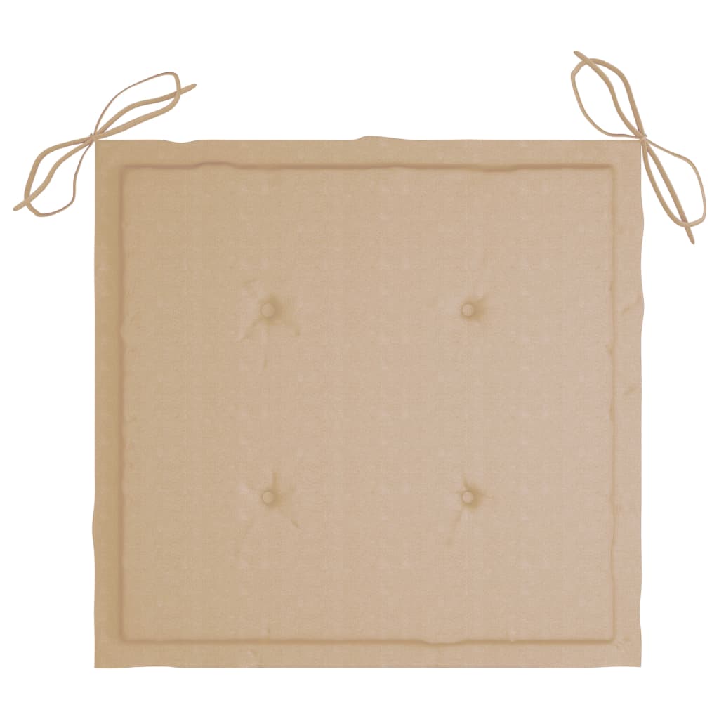 Gartenstuhl-Kissen 6 Stk. Beige 50x50x4 cm Oxford-Gewebe