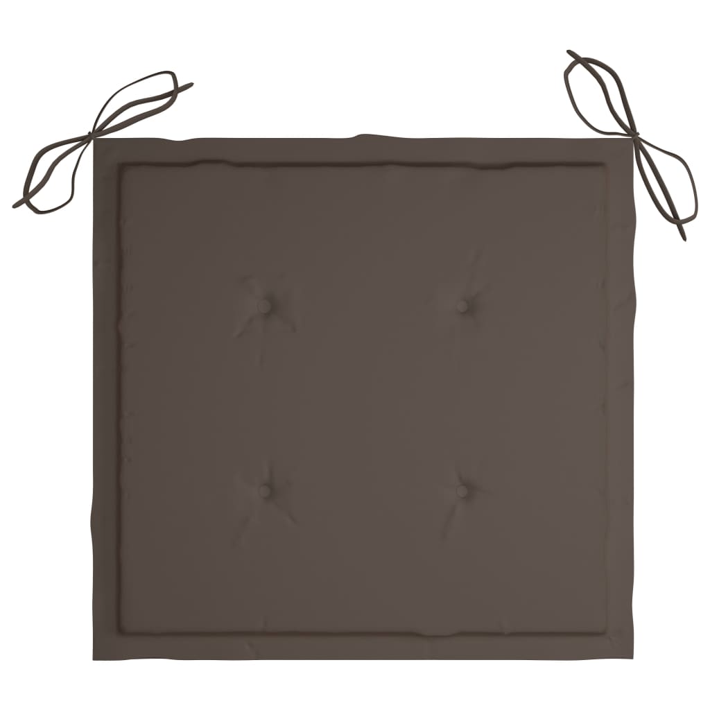 Gartenstuhl-Kissen 4 Stk. Taupe 50x50x4 cm Oxford-Gewebe