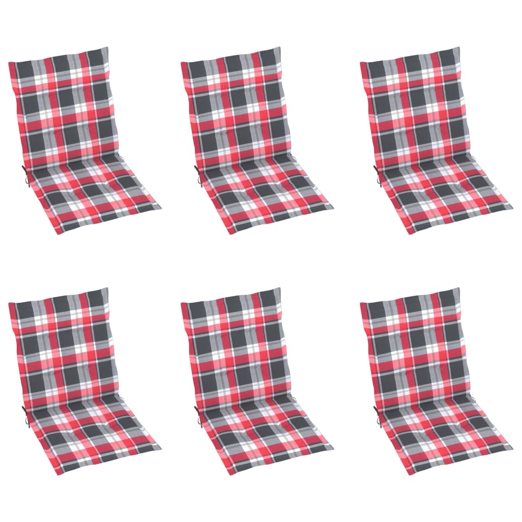 Gartenstuhlauflagen für Niedriglehner 6 Stk. 100x50x3 cm