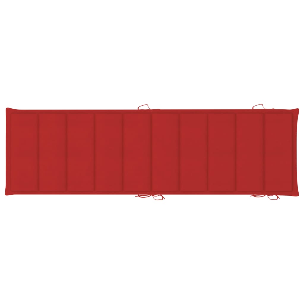 Sonnenliegen-Auflage Rot 186x58x4 cm Oxford-Gewebe