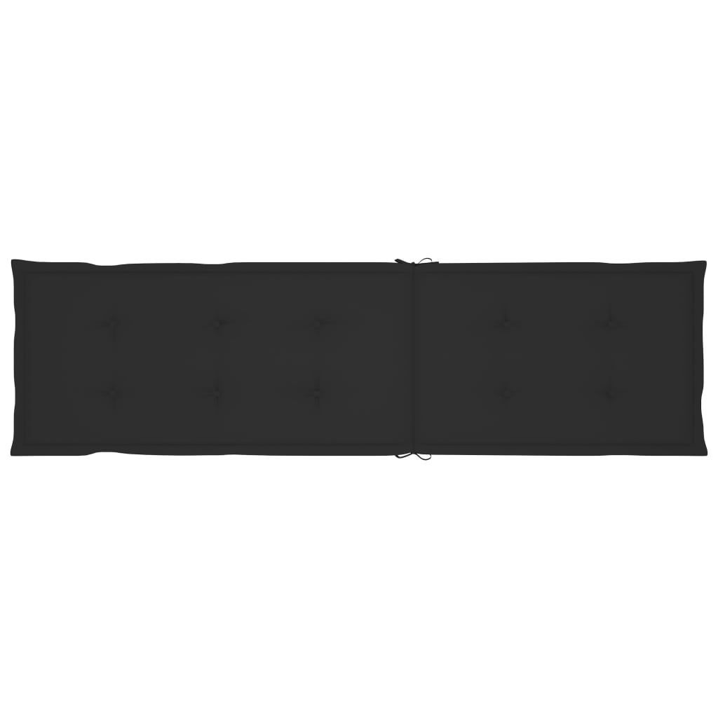 Liegestuhl-Auflage Schwarz (75+105)x50x4 cm