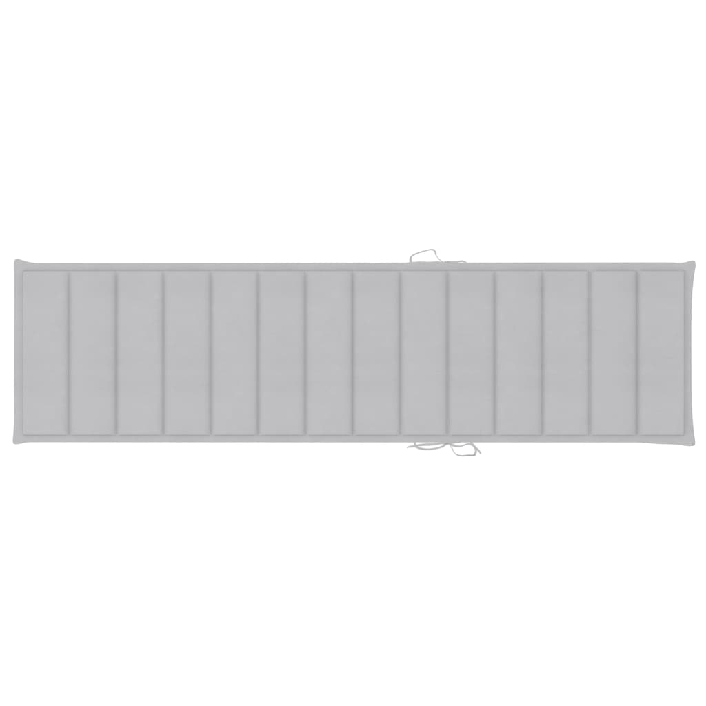 Sonnenliegen-Auflage Grau 200x50x3 cm Oxford-Gewebe