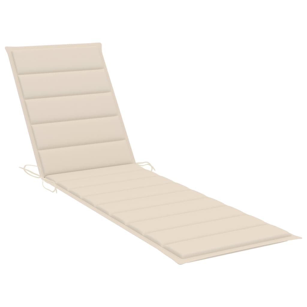 Sonnenliegen-Auflage Creme 200x50x3 cm Oxford-Gewebe
