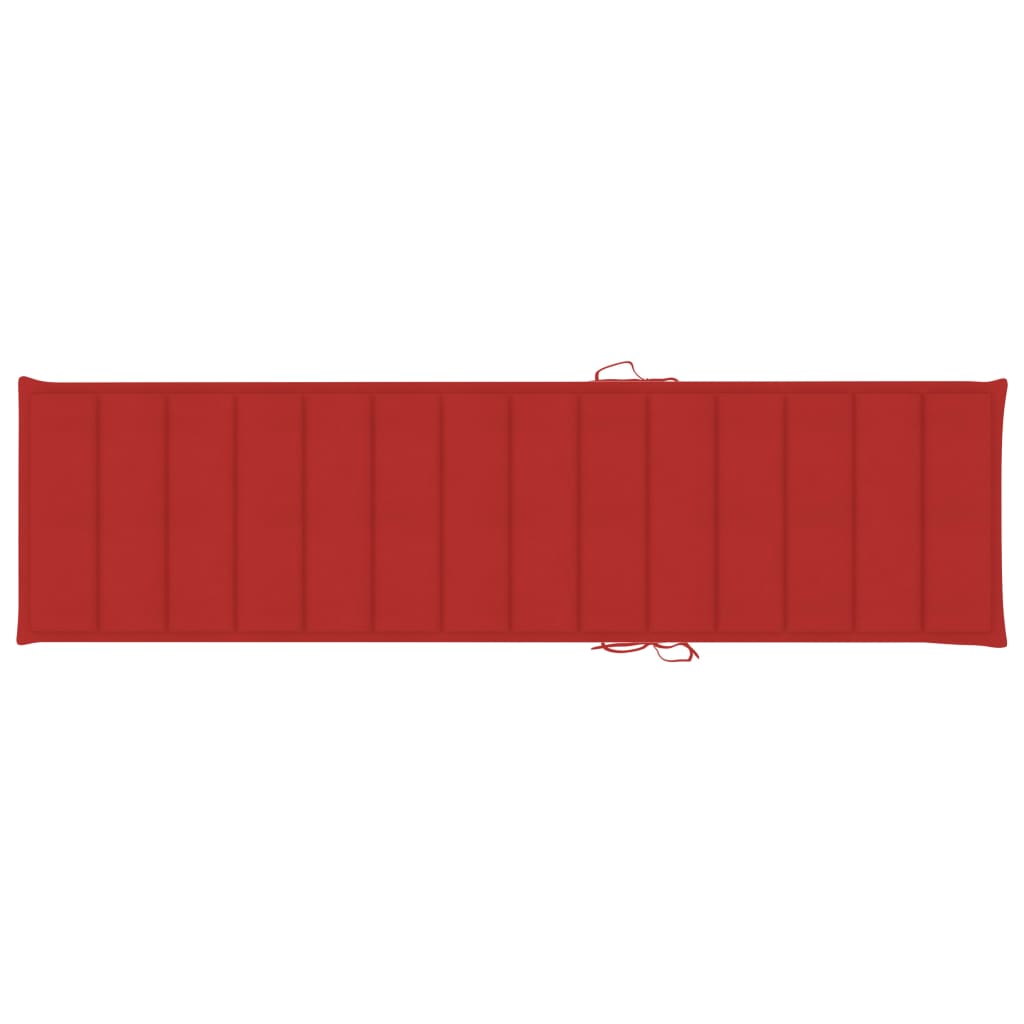 Sonnenliegen-Auflage Rot 200x50x3 cm Oxford-Gewebe