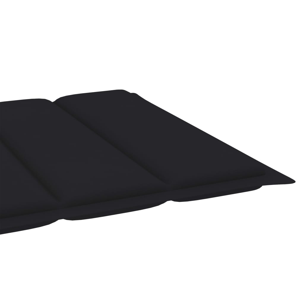 Sonnenliegen-Auflage Schwarz 200x50x3 cm Oxford-Gewebe
