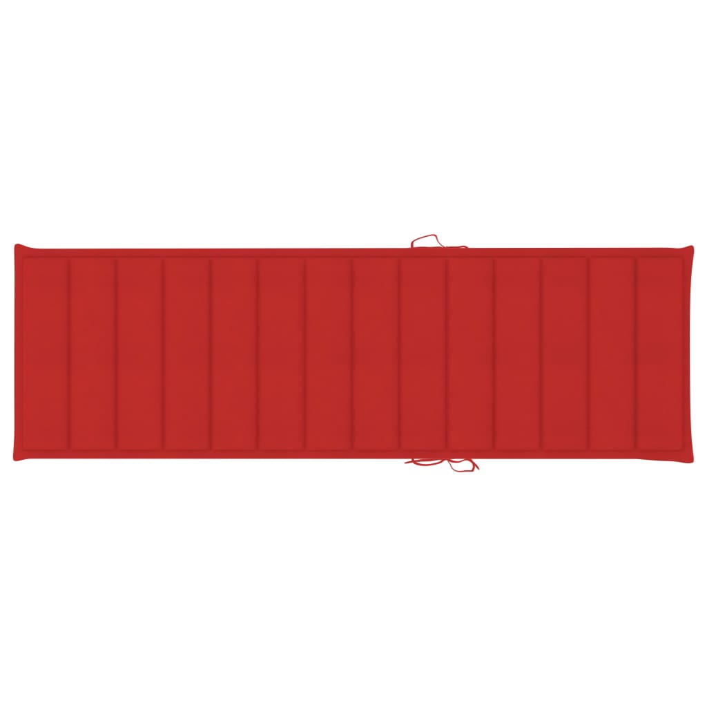 Sonnenliegen-Auflage Rot 200x60x3 cm Oxford-Gewebe