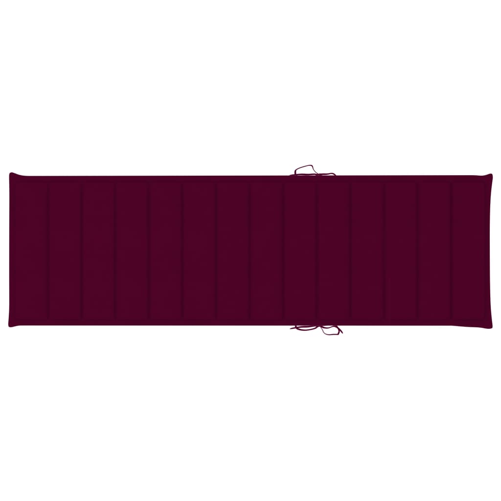 Sonnenliegen-Auflage Weinrot 200x60x3 cm Oxford-Gewebe