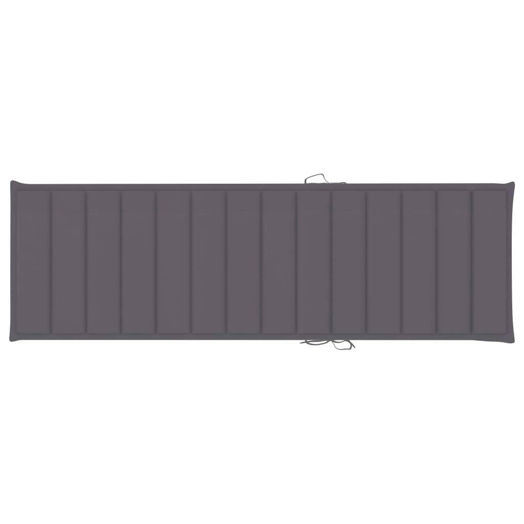 Sonnenliegen-Auflage Anthrazit 200x70x3 cm Oxford-Gewebe