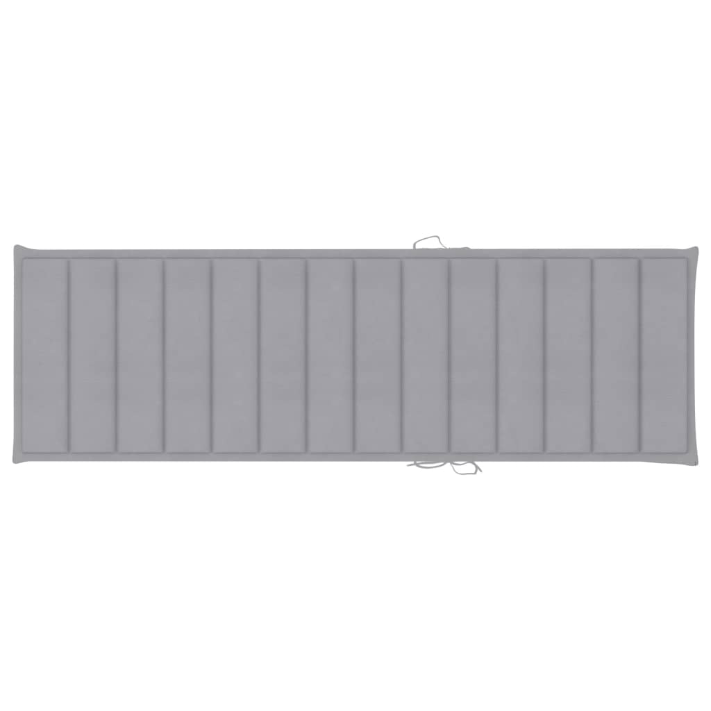 Sonnenliegen-Auflage Grau 200x70x3 cm Oxford-Gewebe