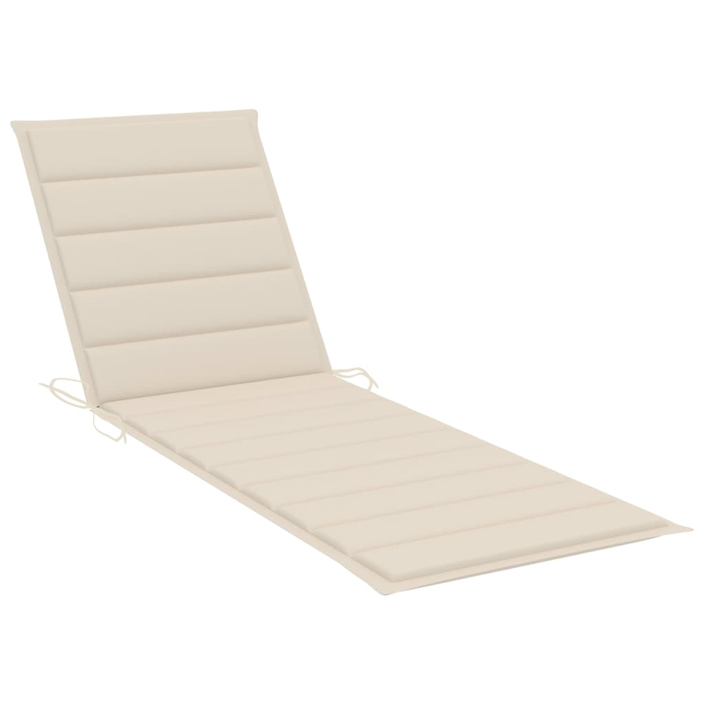 Sonnenliegen-Auflage Creme 200x70x3 cm Oxford-Gewebe