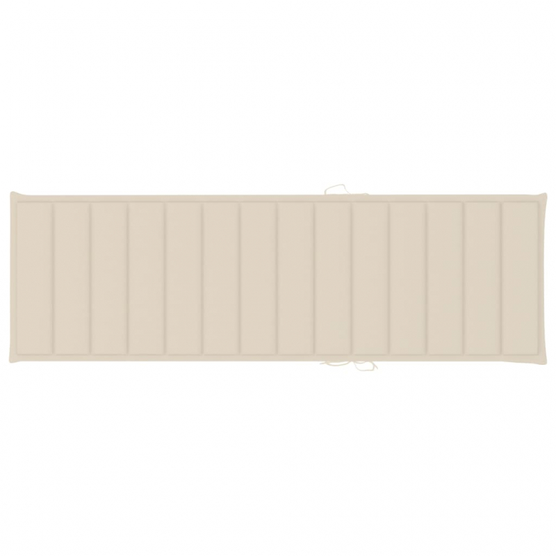 Sonnenliegen-Auflage Creme 200x70x3 cm Oxford-Gewebe