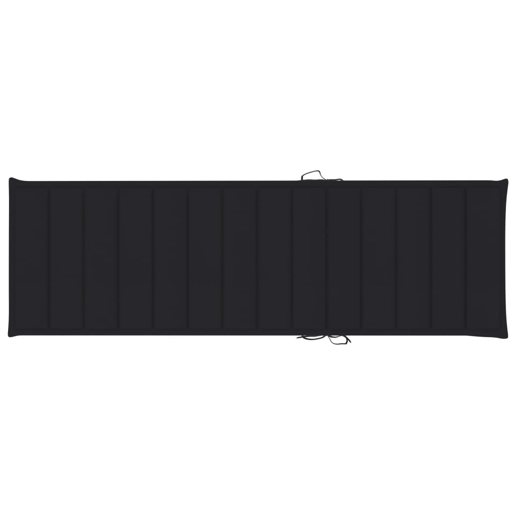 Sonnenliegen-Auflage Schwarz 200x70x3 cm Oxford-Gewebe