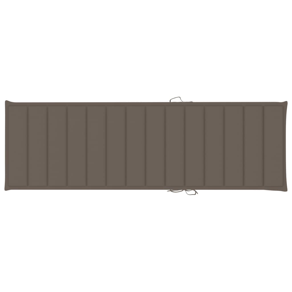 Sonnenliegen-Auflage Taupe 200x70x3 cm Oxford-Gewebe