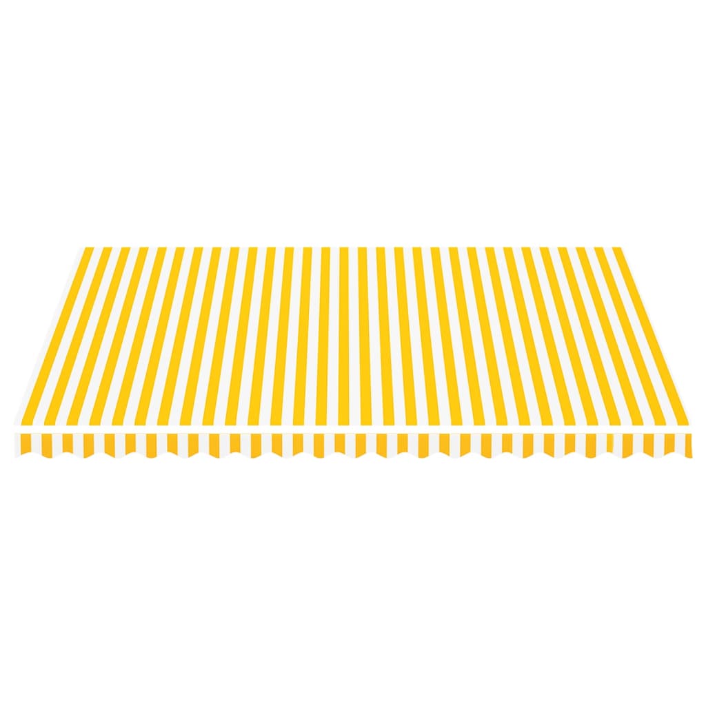 Markisenbespannung Gelb und Weiß 4,5x3,5 m