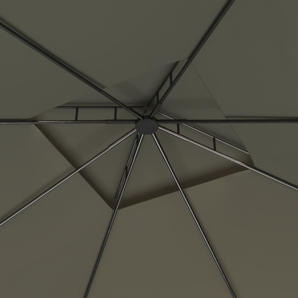 Pavillon 3x3x2,7 m Taupe 160 g/m²