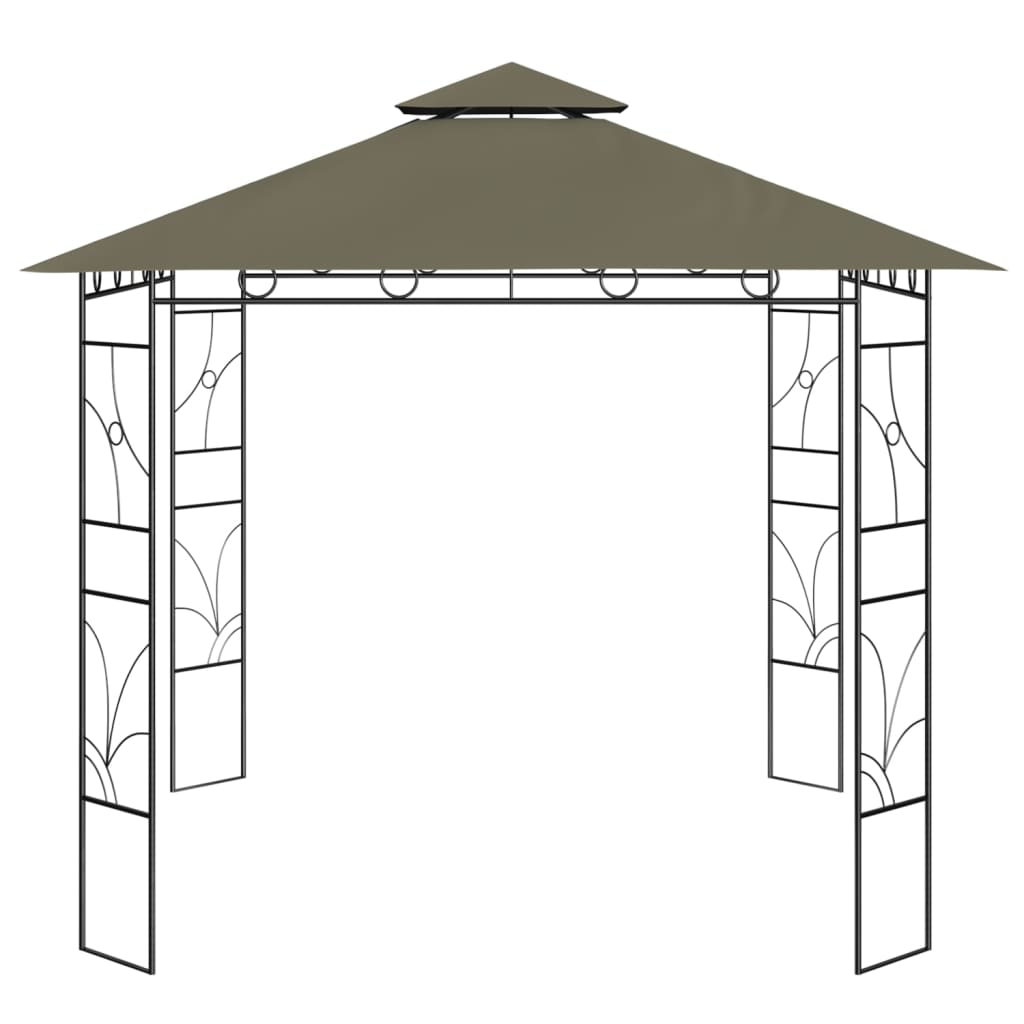 Pavillon 3x3x2,7 m Taupe 160 g/m²