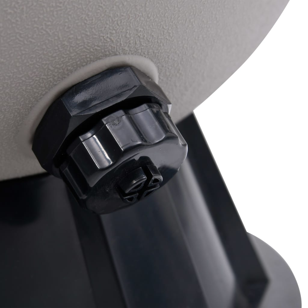 Pool-Sandfilter mit seitlich montiertem 6-Wege-Ventil Grau