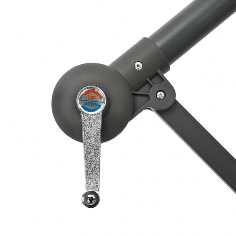 Ampelschirm mit LED-Beleuchtung und Stahl-Mast Terrakotta