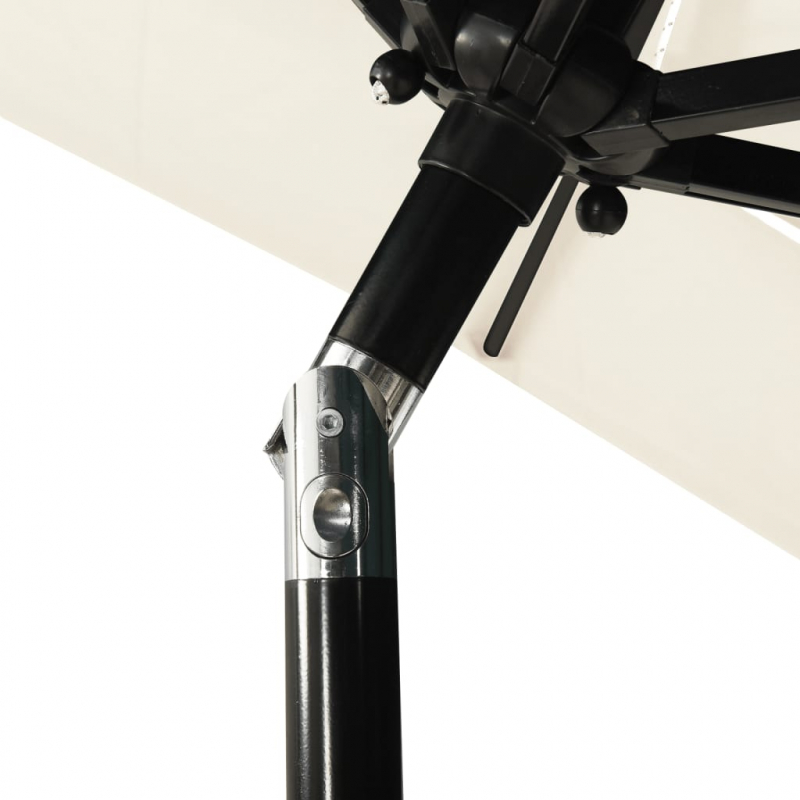 Sonnenschirm mit Aluminium-Mast 3-lagig Sandfarben 2x2 m