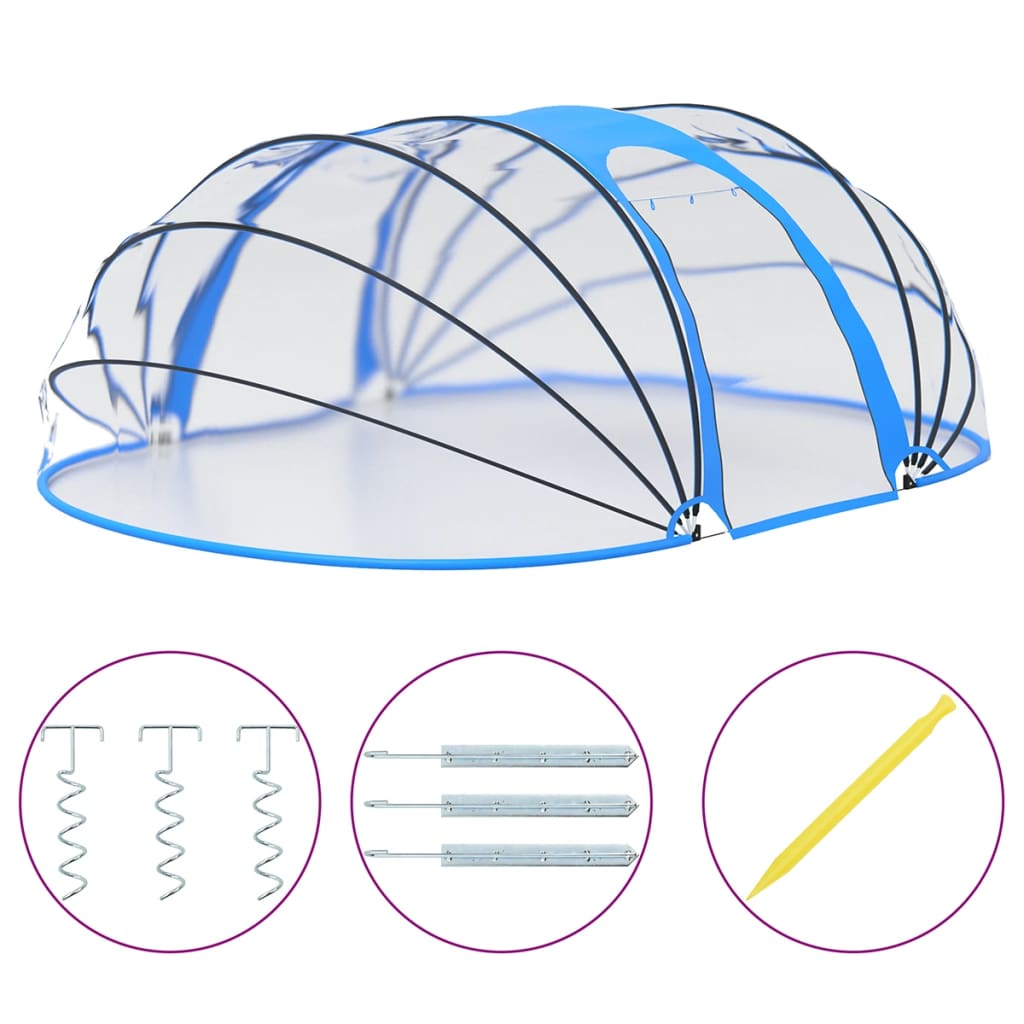 Pool-Kuppel Oval 530x410x210 cm