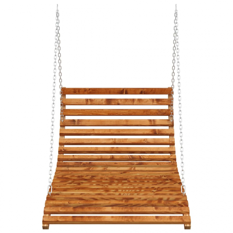 Bett-Schaukel Bugholz Massiv mit Teak-Finish 115x147x46 cm