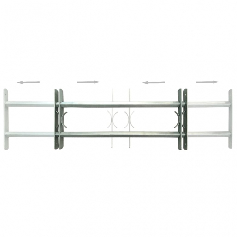 Fenstergitter Verstellbar für Fenster 2 Stk. 1000-1500 mm