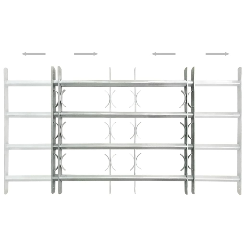 Fenstergitter Verstellbar für Fenster 2 Stk. 1000-1500 mm